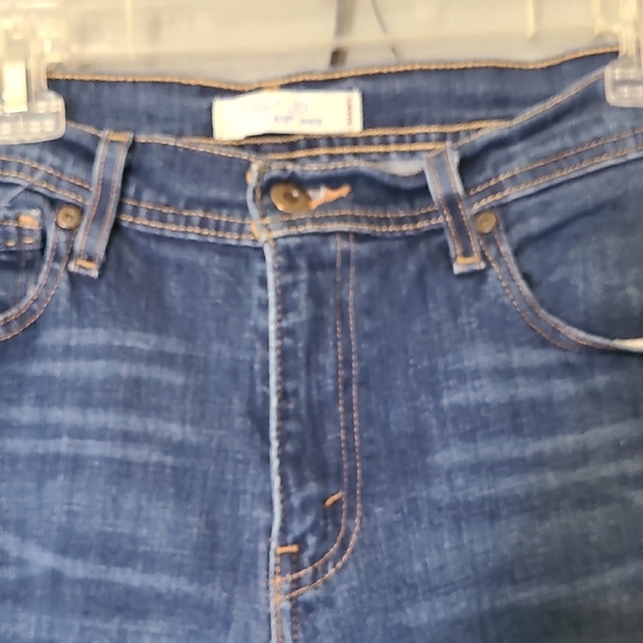 LEVI'S Women's Blue Distressed Straight Leg 505 Denim Jeans - Size 12M - Picture 9 of 16